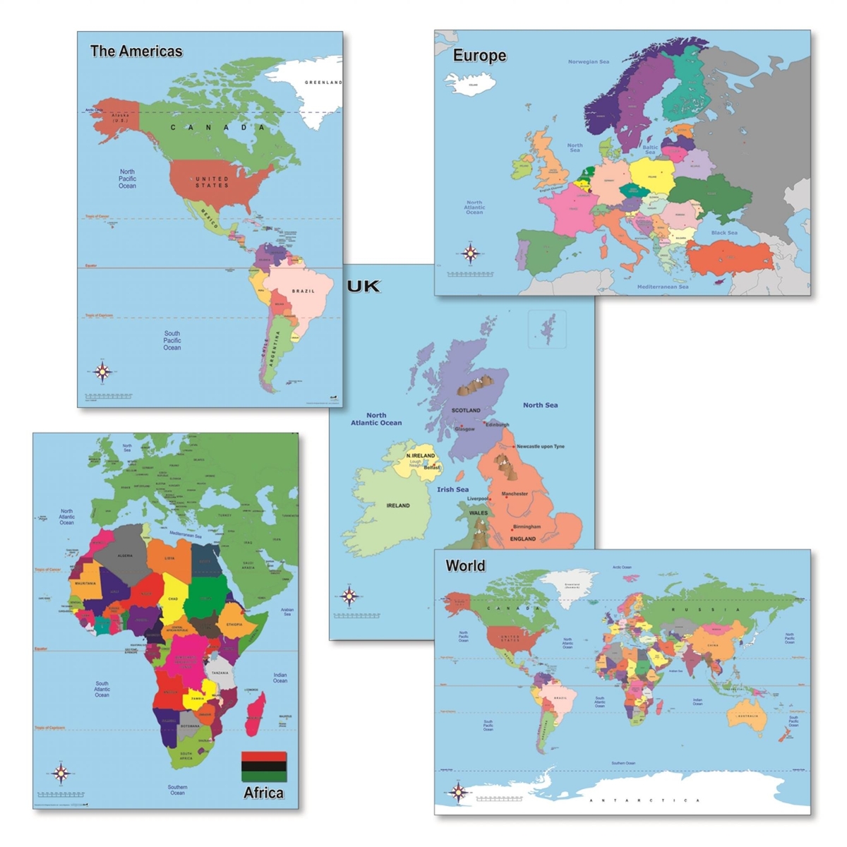 Large Vinyl Map of Africa | WG3644A | Findel Dryad