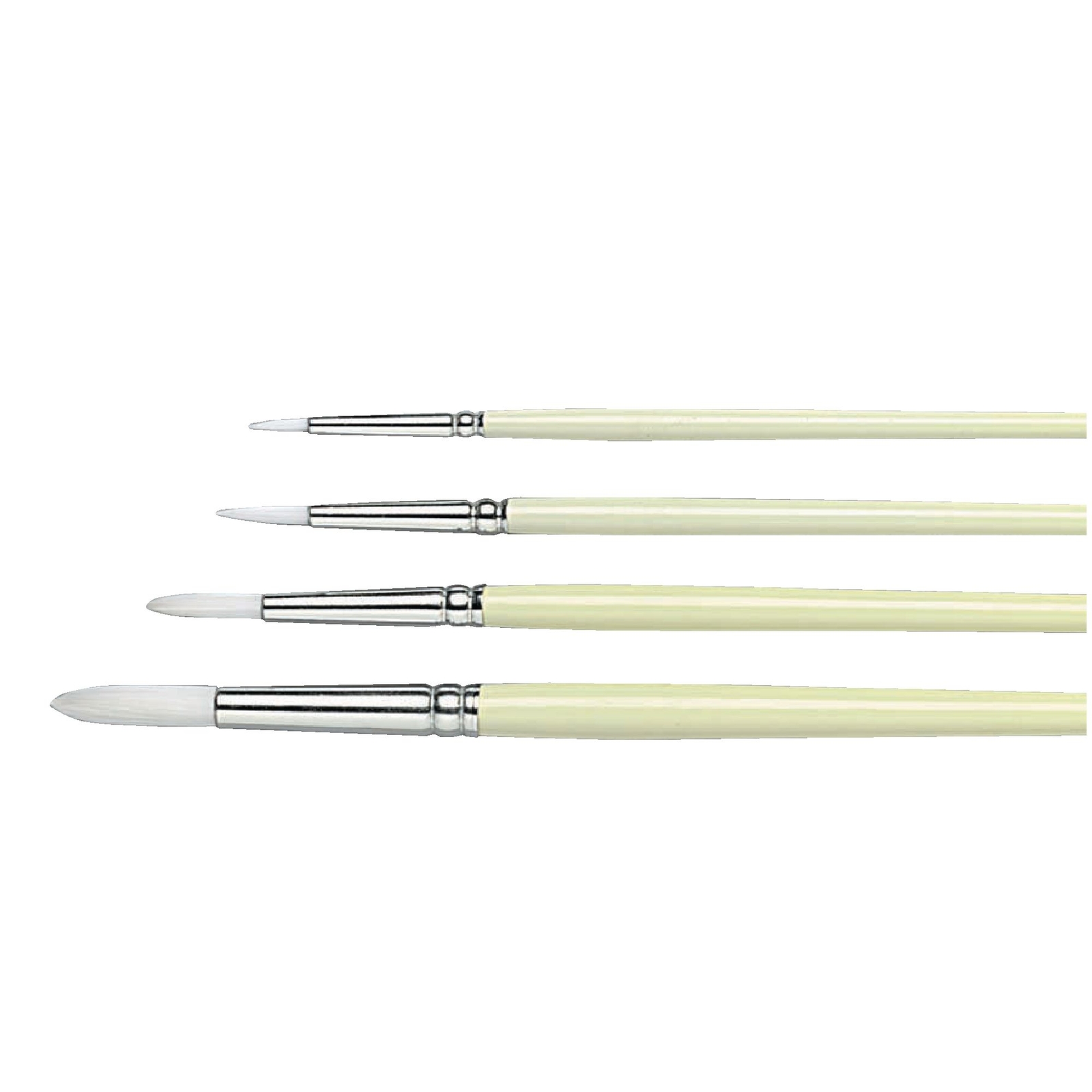 White Synthetic Sable Brushes - Size 4 class pack
