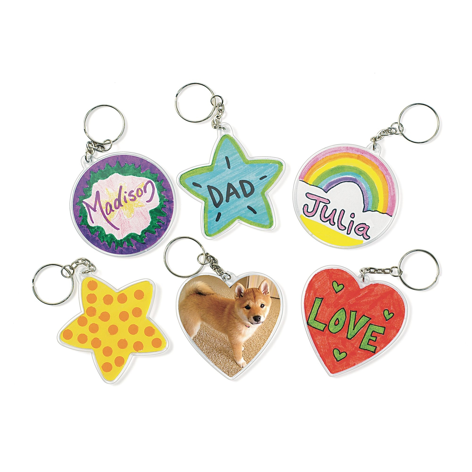 Create Your Own Key Chains Pack of 12