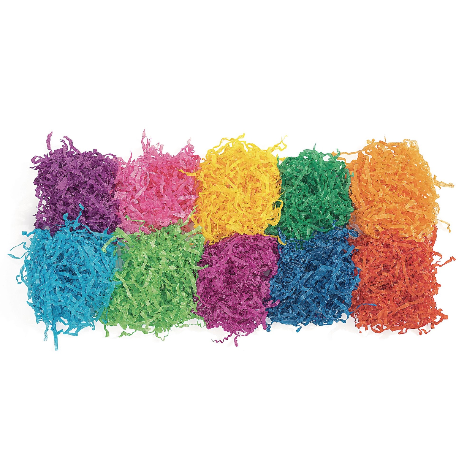 Tissue Paper Shreds/Grass - Assorted - Pack of 10