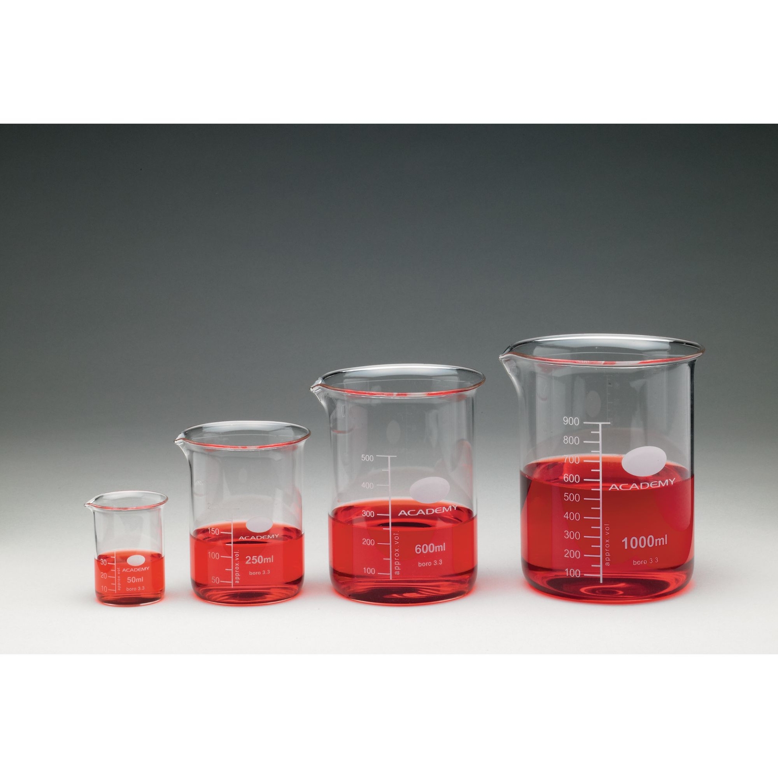 Economy Borosilicate Beakers, Squat Form with Spout - 1000mL