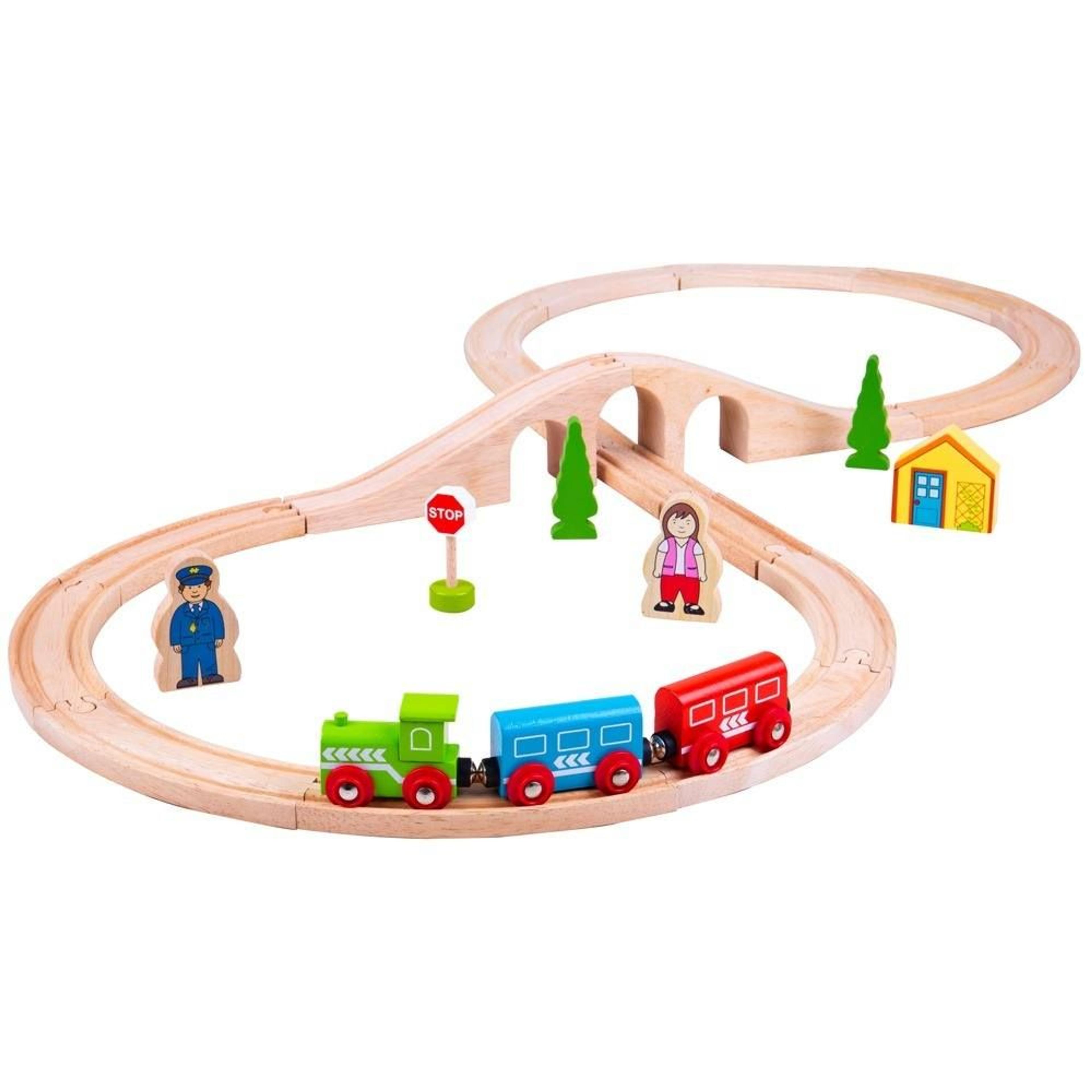 BIGJIGS Toys Figure of Eight Train Set