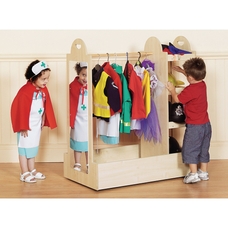 Maple Costume Storage Trolley with Mirror