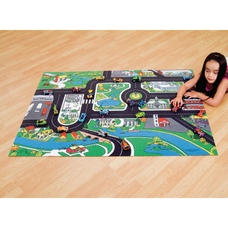 Large Roadway Playmat and 75 Die-Cast Cars