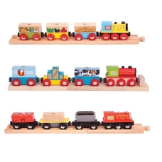 Bigjigs Toys Transportation Trains - Pack of 3