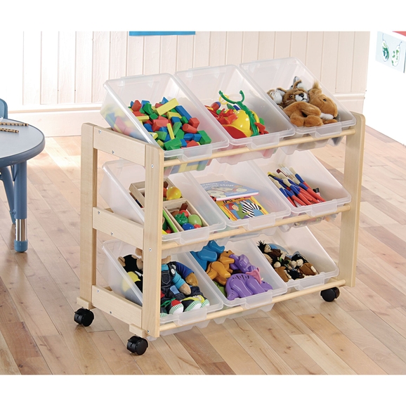 Mobile Tilted Tray Storage Unit