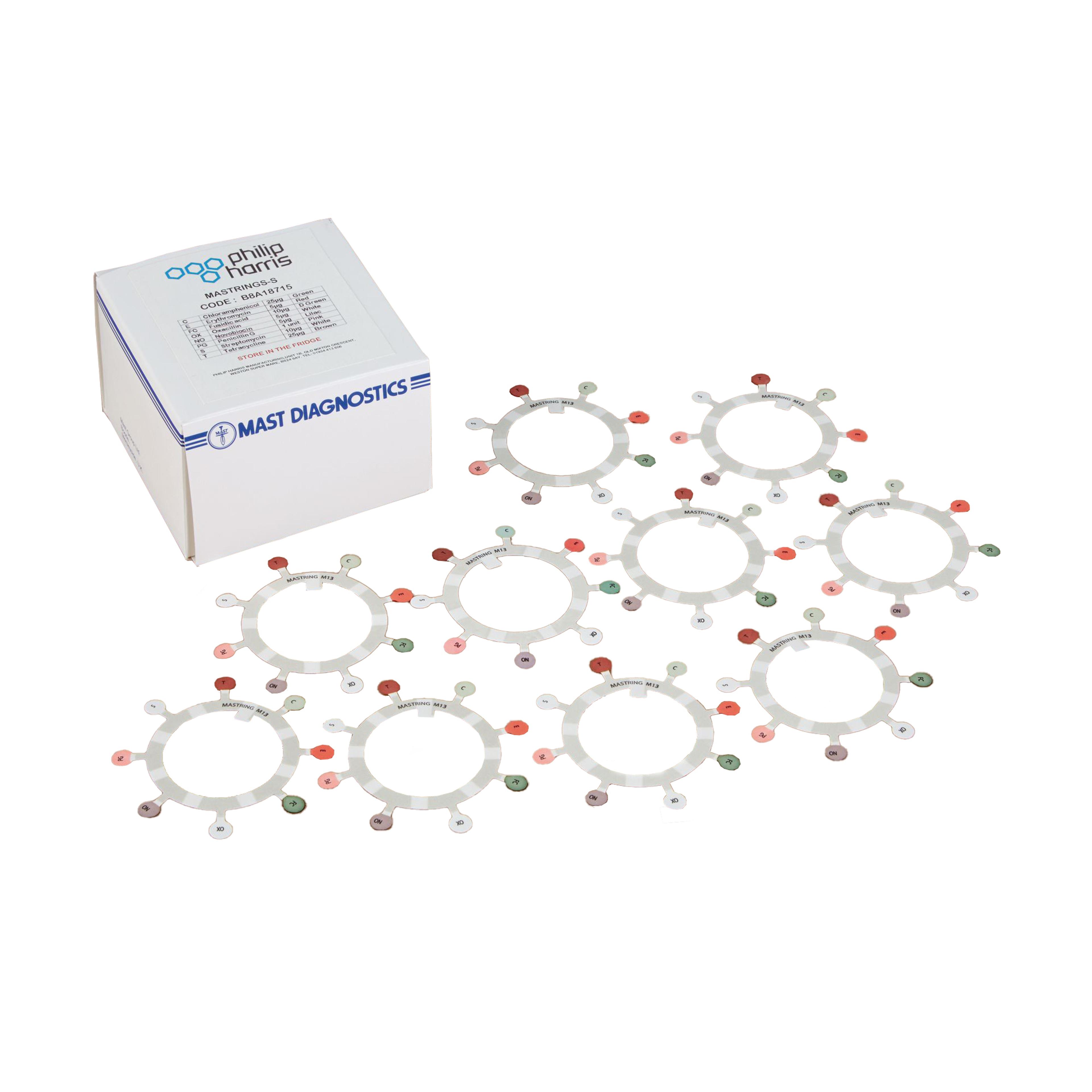 Philip Harris Antibiotic Mast Rings - Gram Positive - Pack of 50