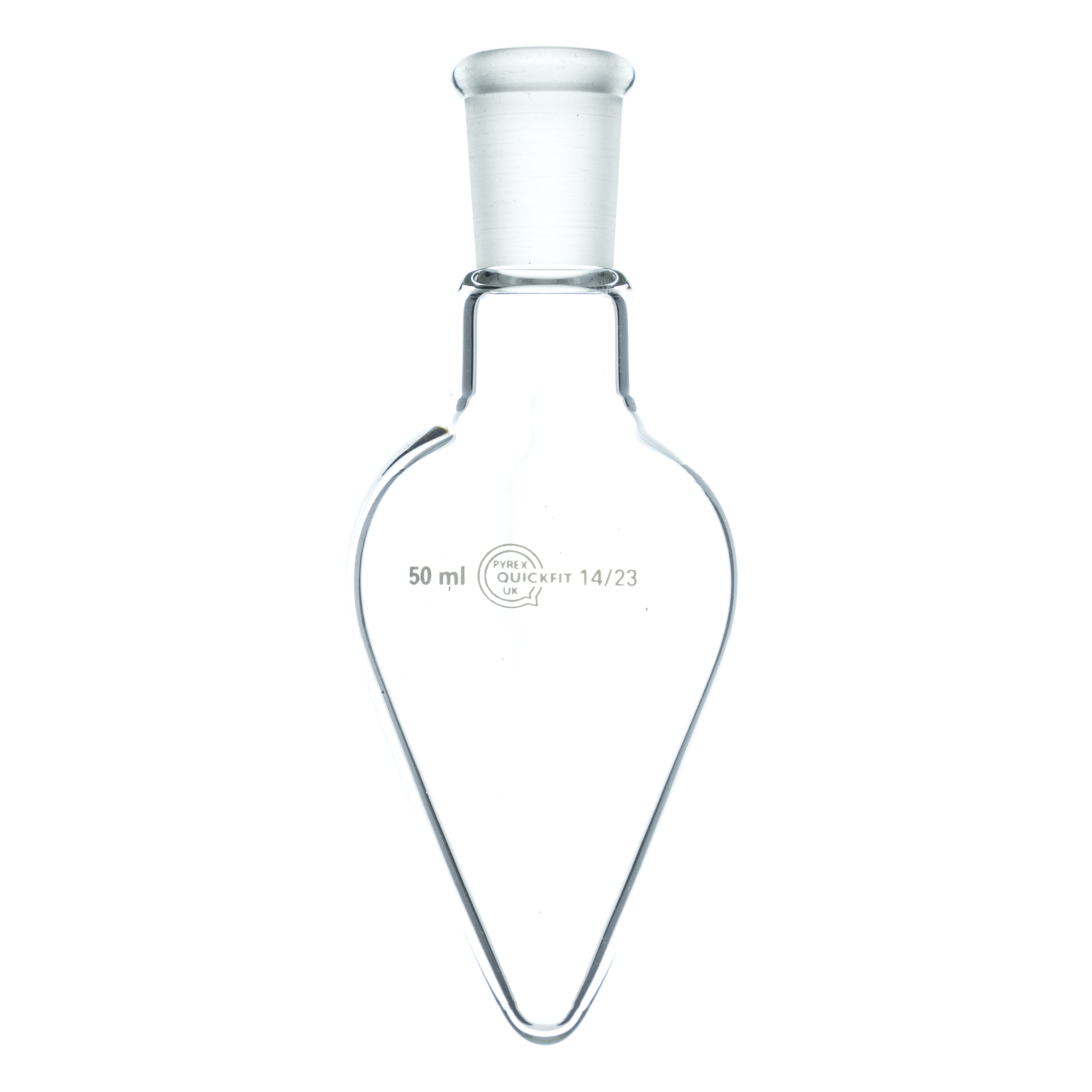 Quickfit Pear Shaped Flask 50ml 14-23