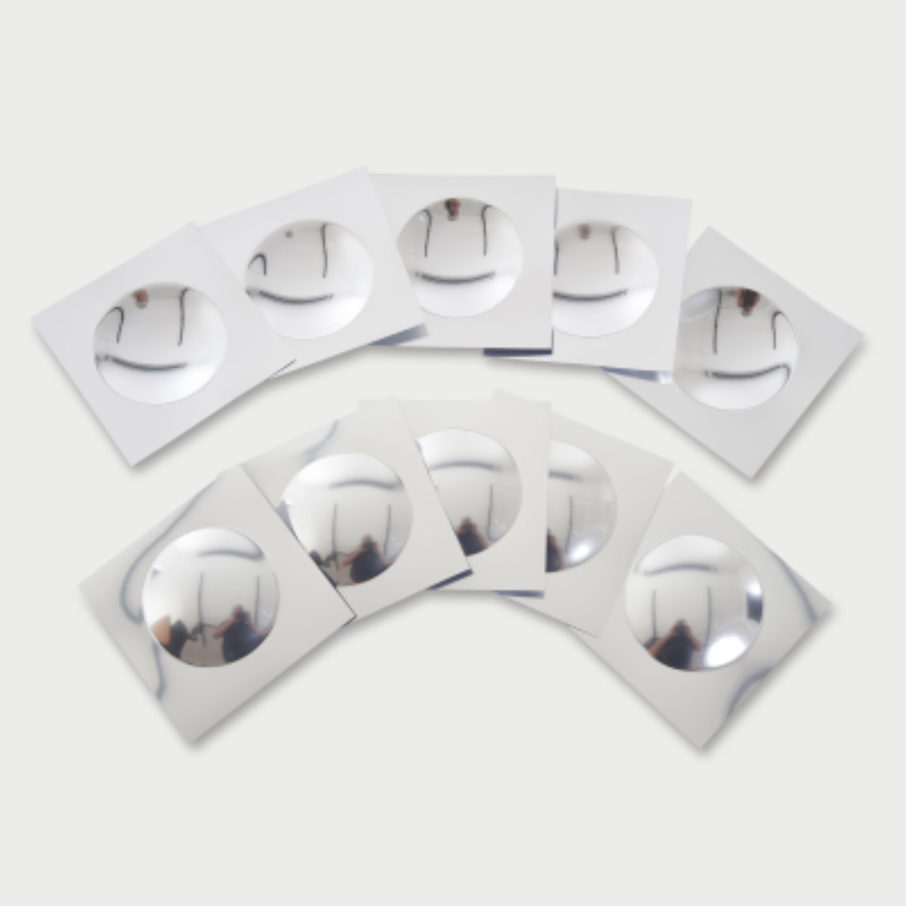 Double-Sided Concave/Convex Mirrors - 100x100mm - Pack of 10