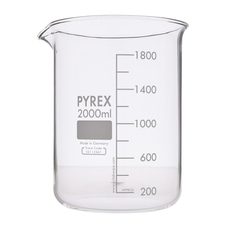 Pyrex® Glass Beaker, Squat Form: 2000ml 