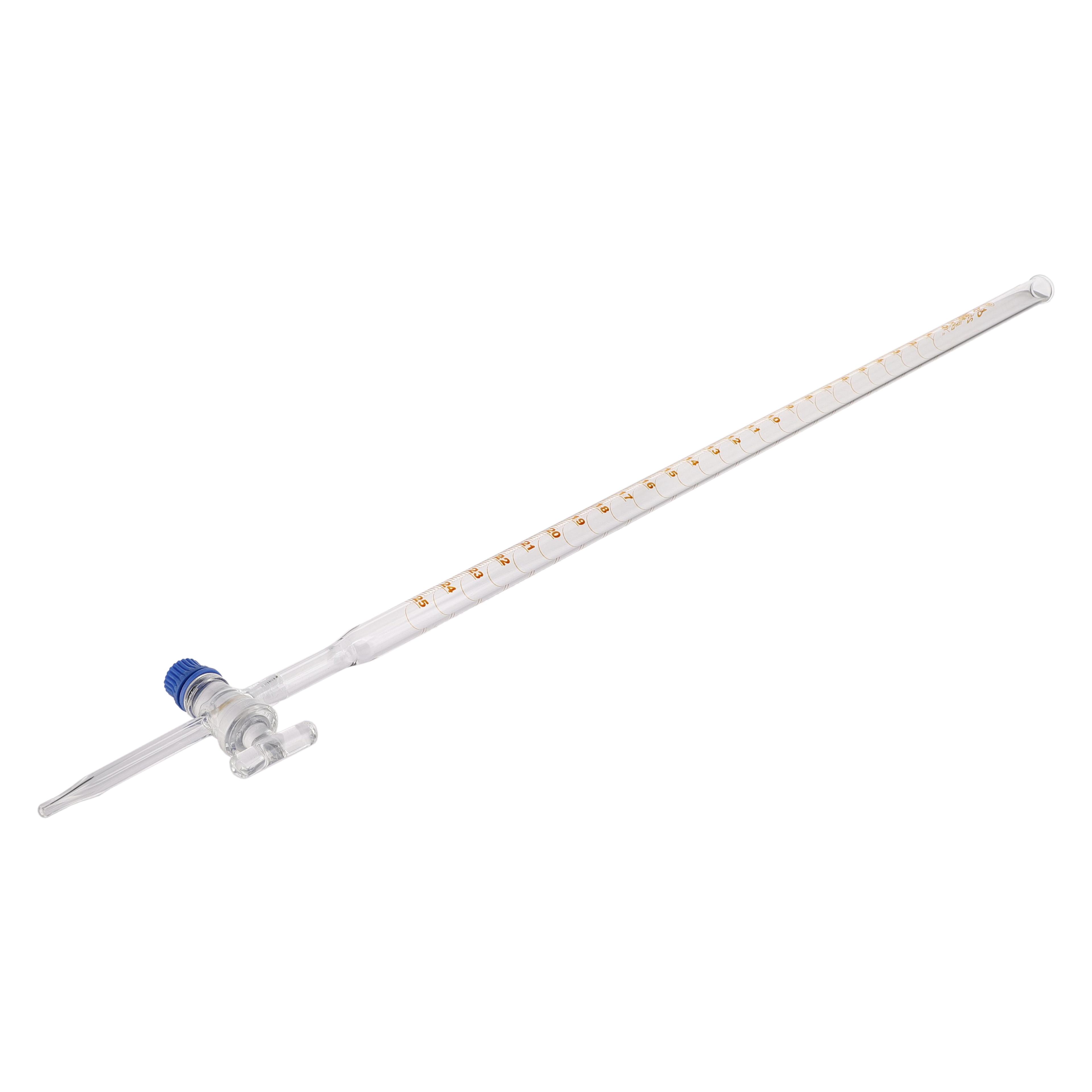 Glass Burette - Glass Stopcock (Class B) - 25ml