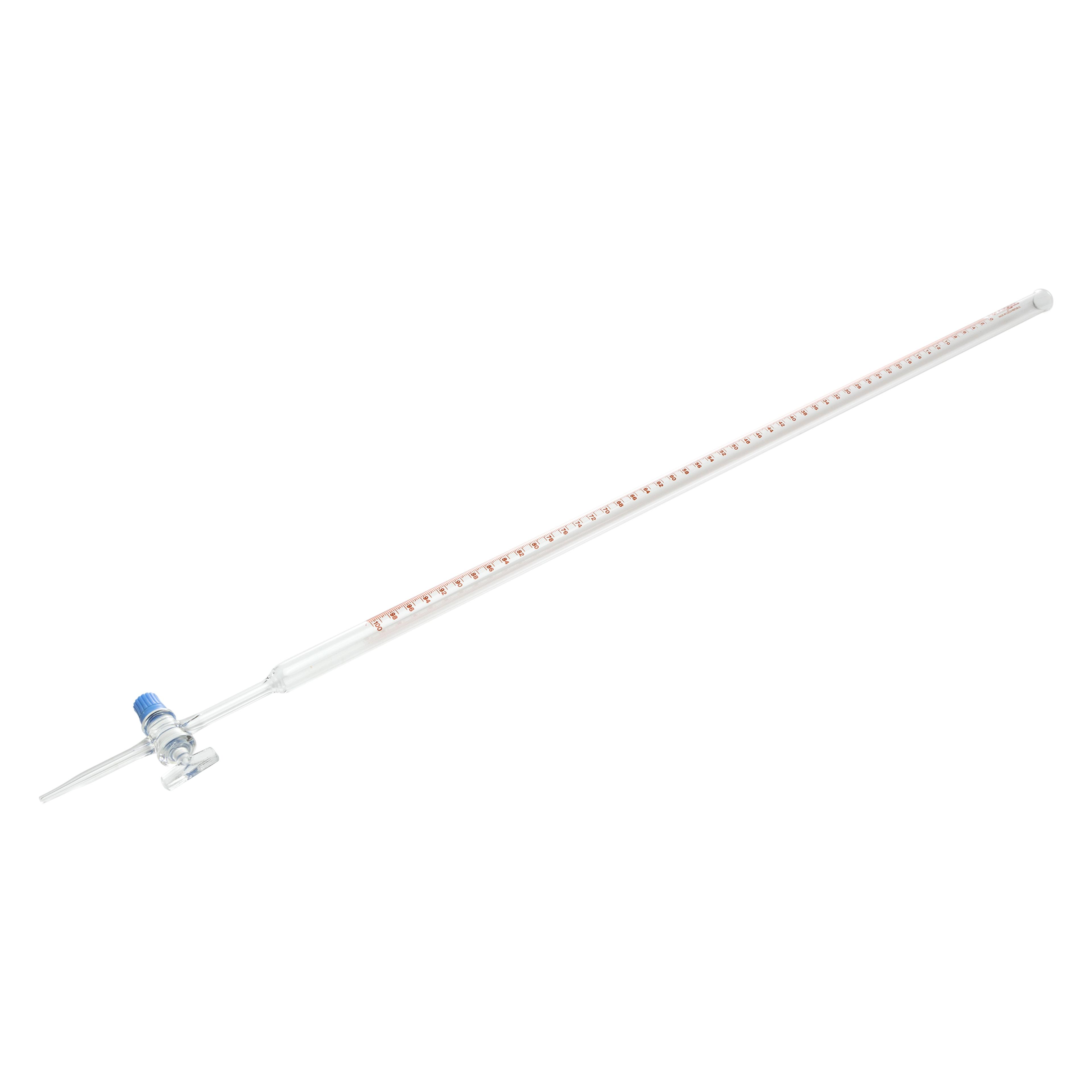 Glass Burette - Glass Stopcock (Class B) - 100ml