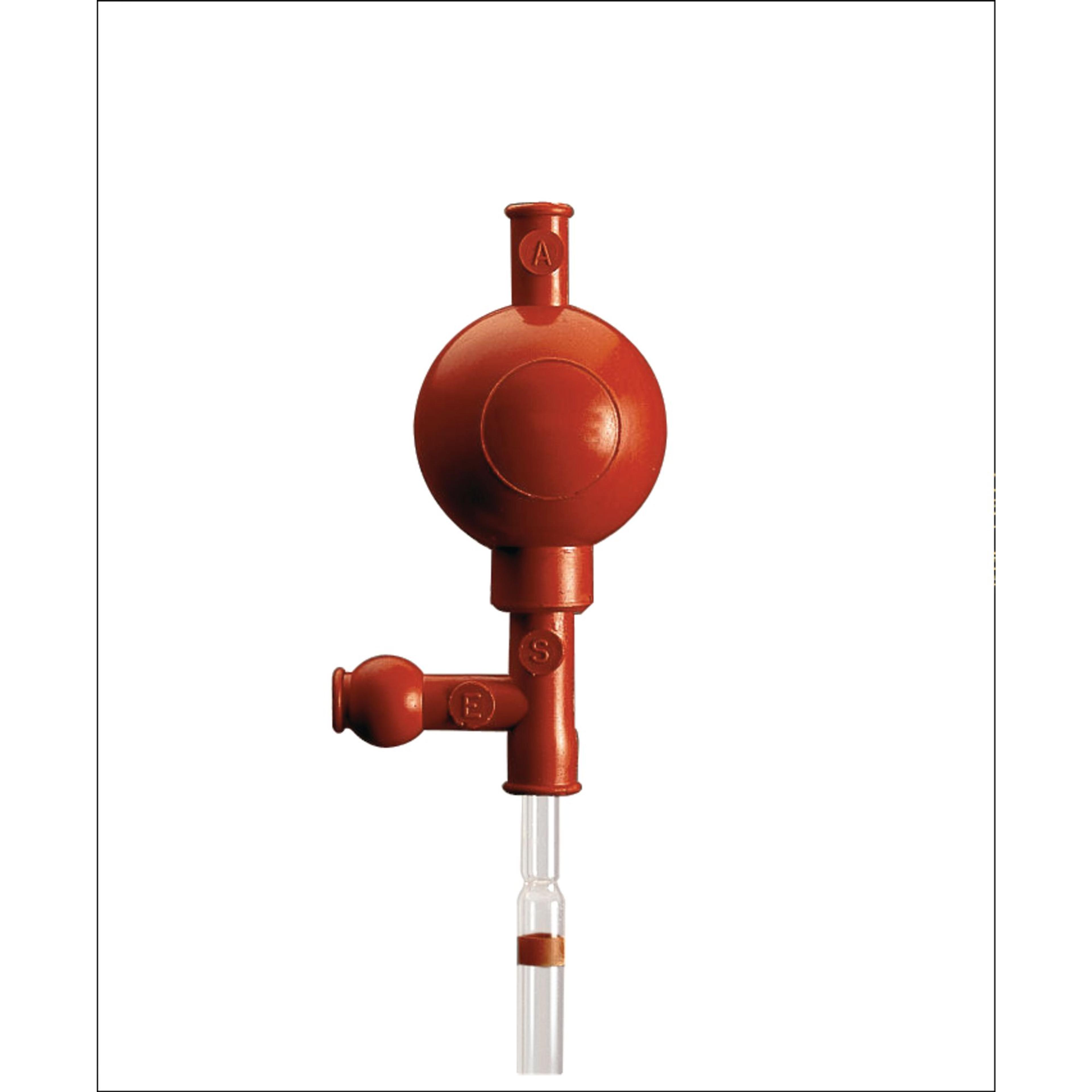 Pipette Filler - Bulb Type - Red - 25ml