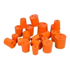 Red Rubber Stoppers: Two Hole - 31mm - Pack of 10