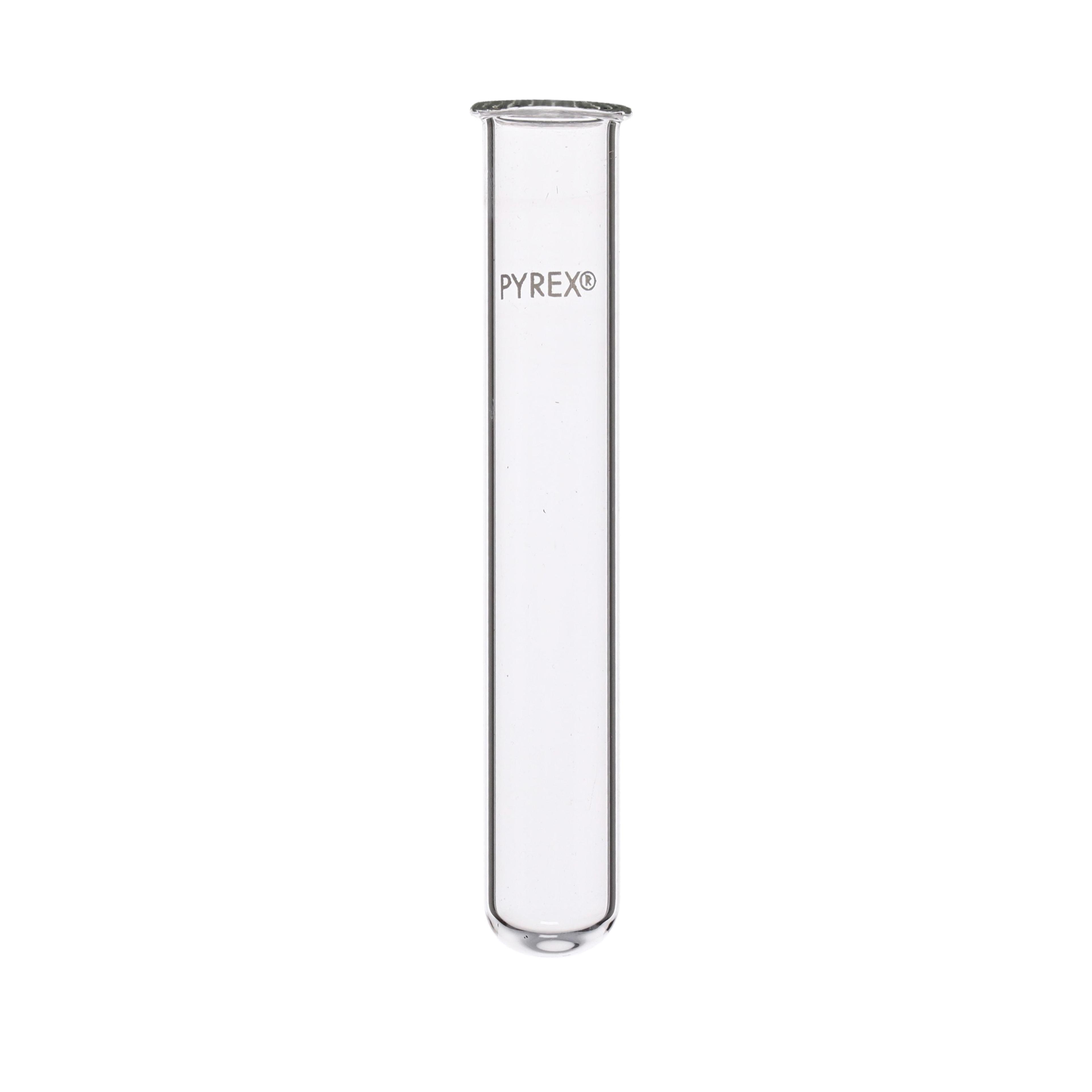 Pyrex Medium Wall Glass Test Tube with Rim -18x150mm - Pack of 100