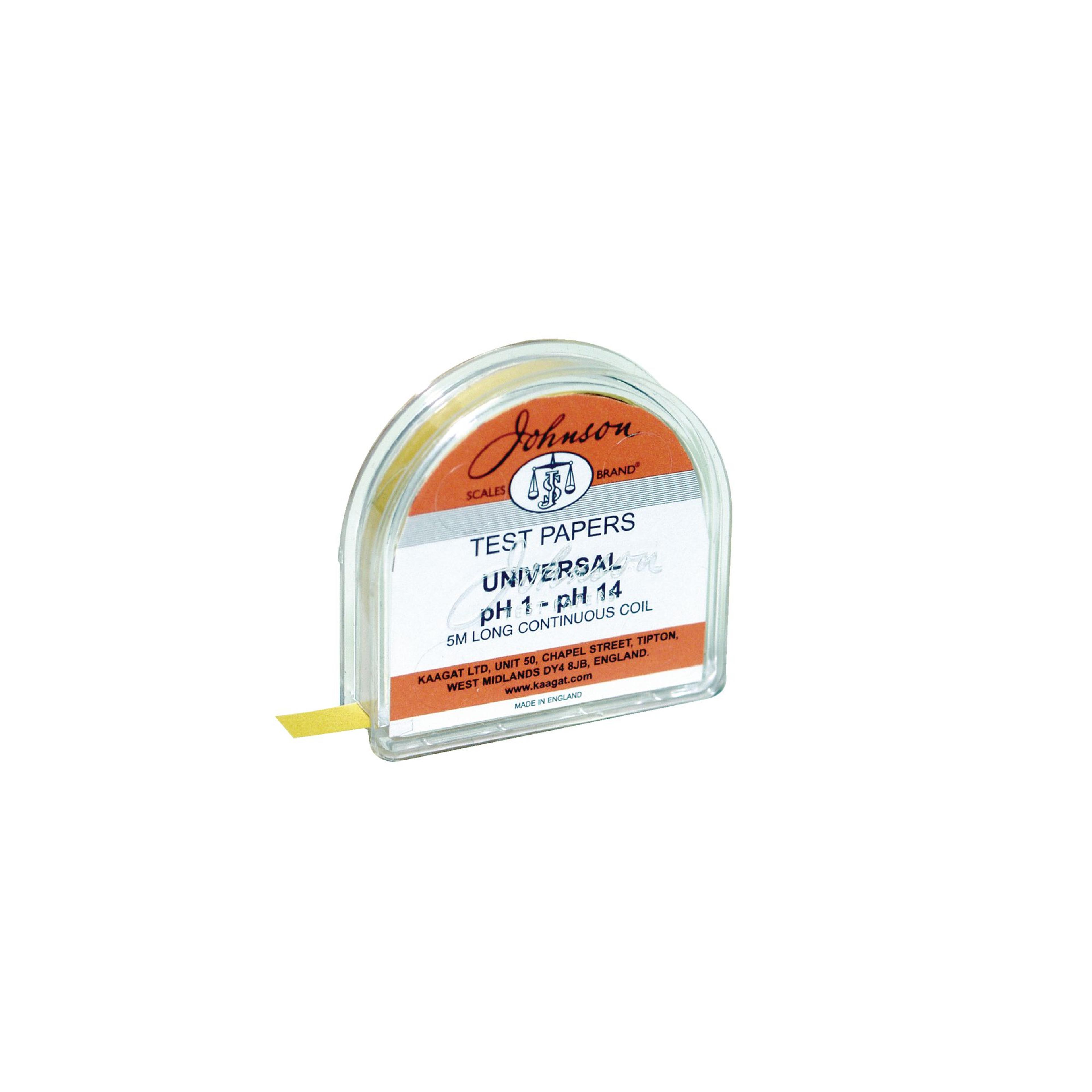 Johnson Universal Indicator Paper: Full Range (pH 1-14) - 1 Reel