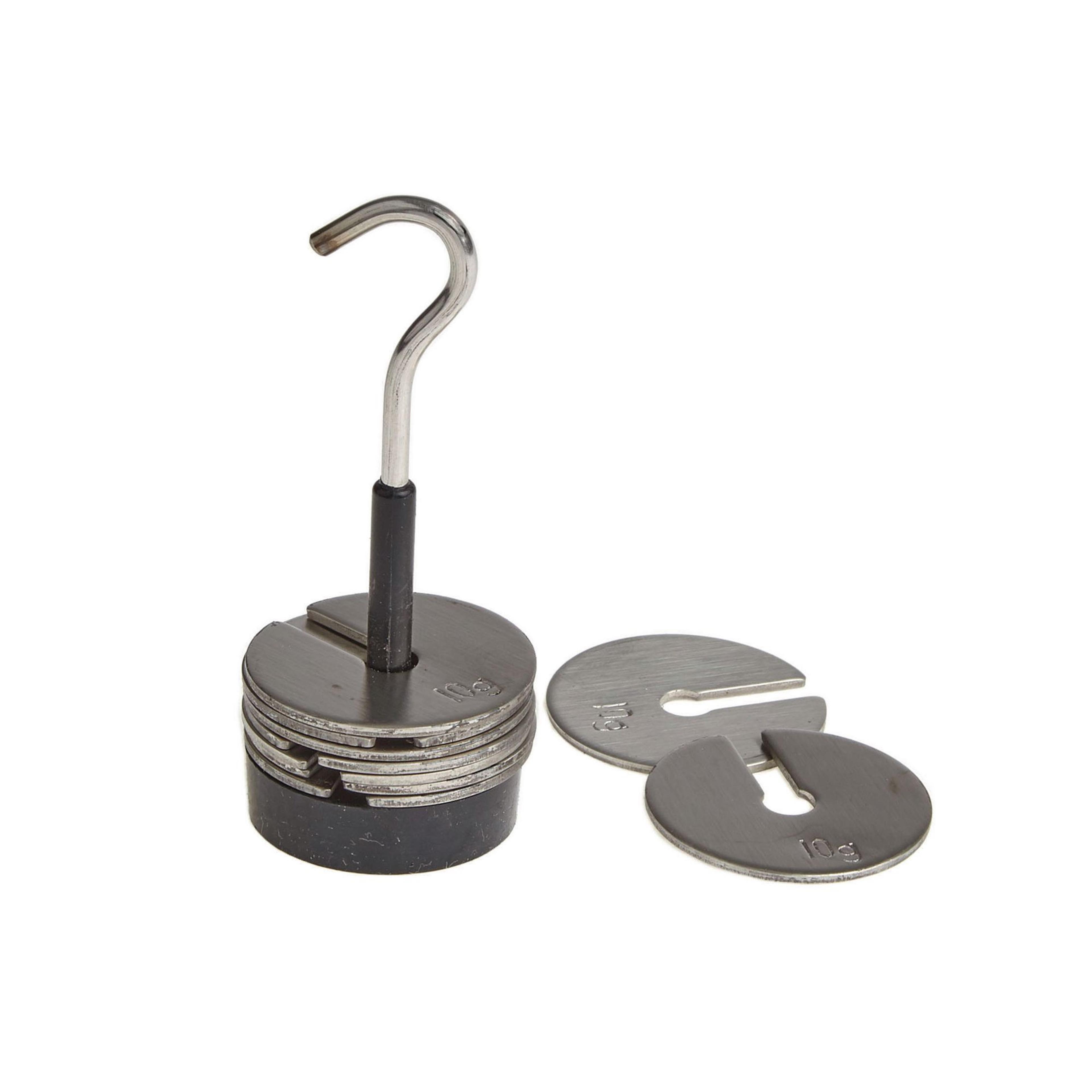 Hanging Slotted Masses, Steel 9x10g and Hanger