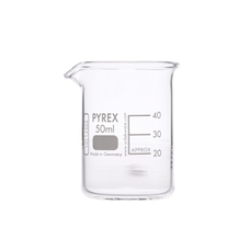 Pyrex® Glass Beaker, Squat Form: 50ml - Pack of 10