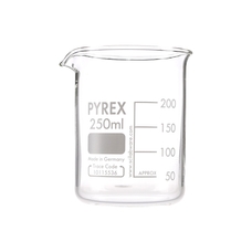 Pyrex® Glass Beaker, Squat Form: 250ml - Pack of 10