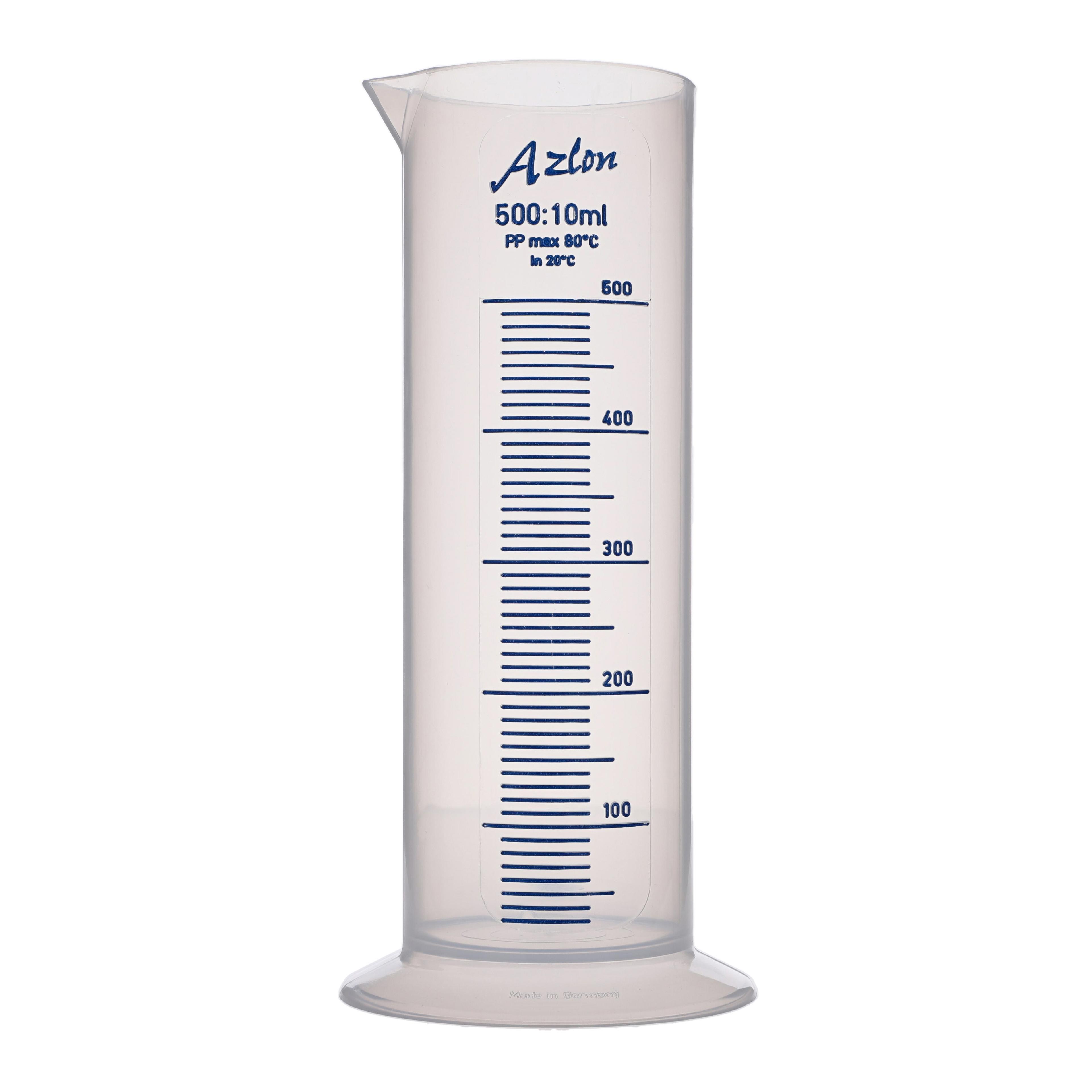 AZLON Measuring Cylinder - Squat Form - 500ml