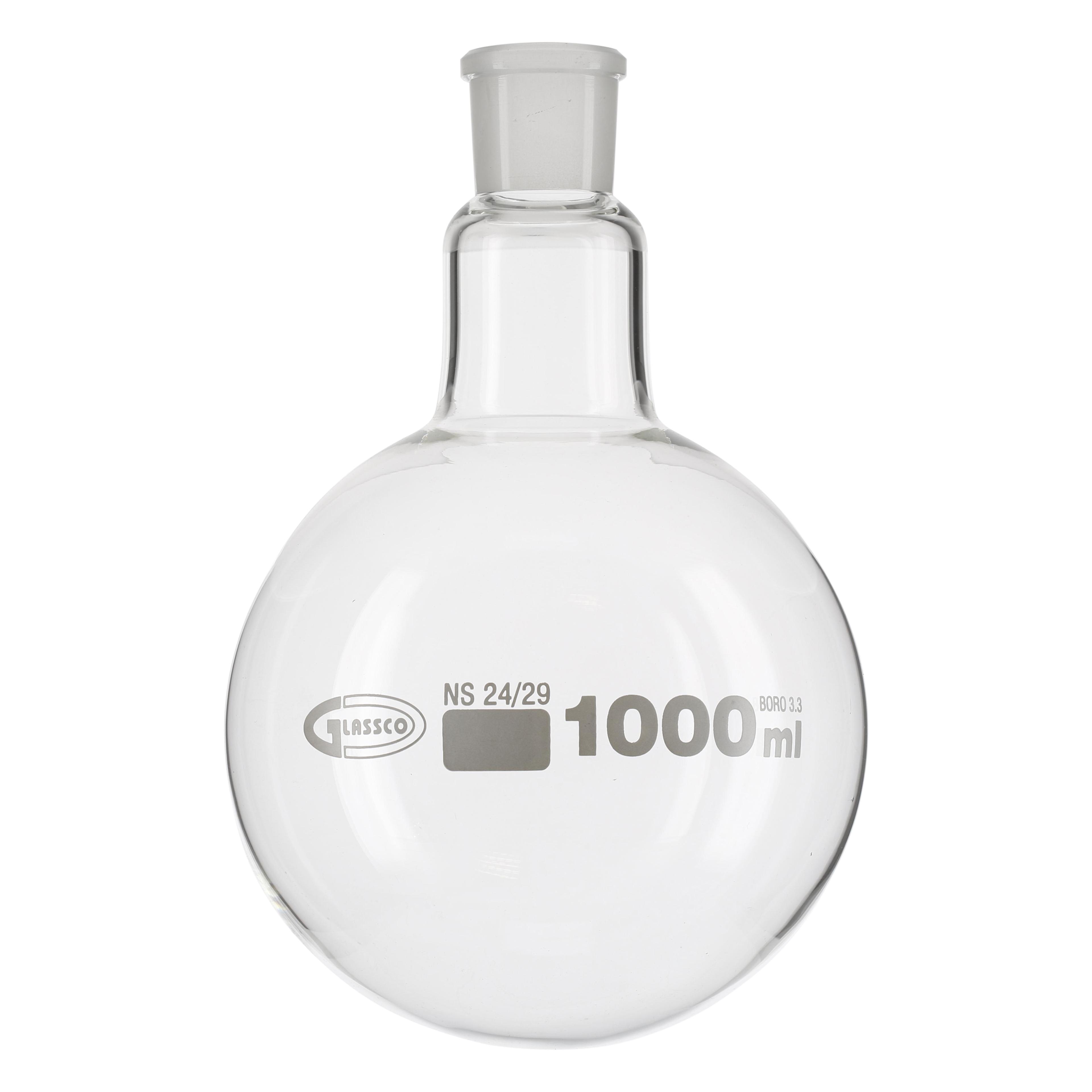 Glassco Round Bottom Flask: Short Neck - 1000ml - 24/29