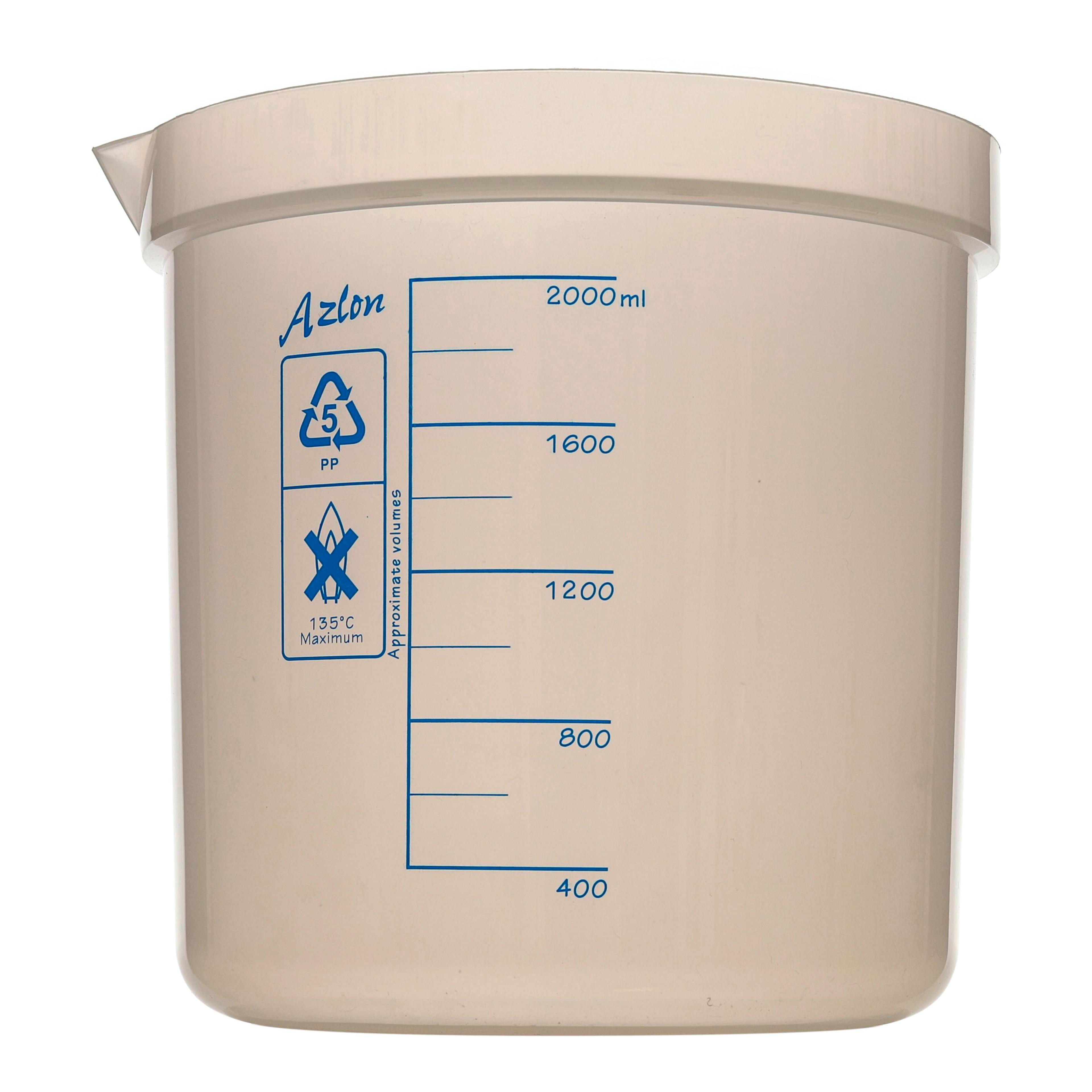 AZLON Plastic Graduated Beaker - 2000ml 