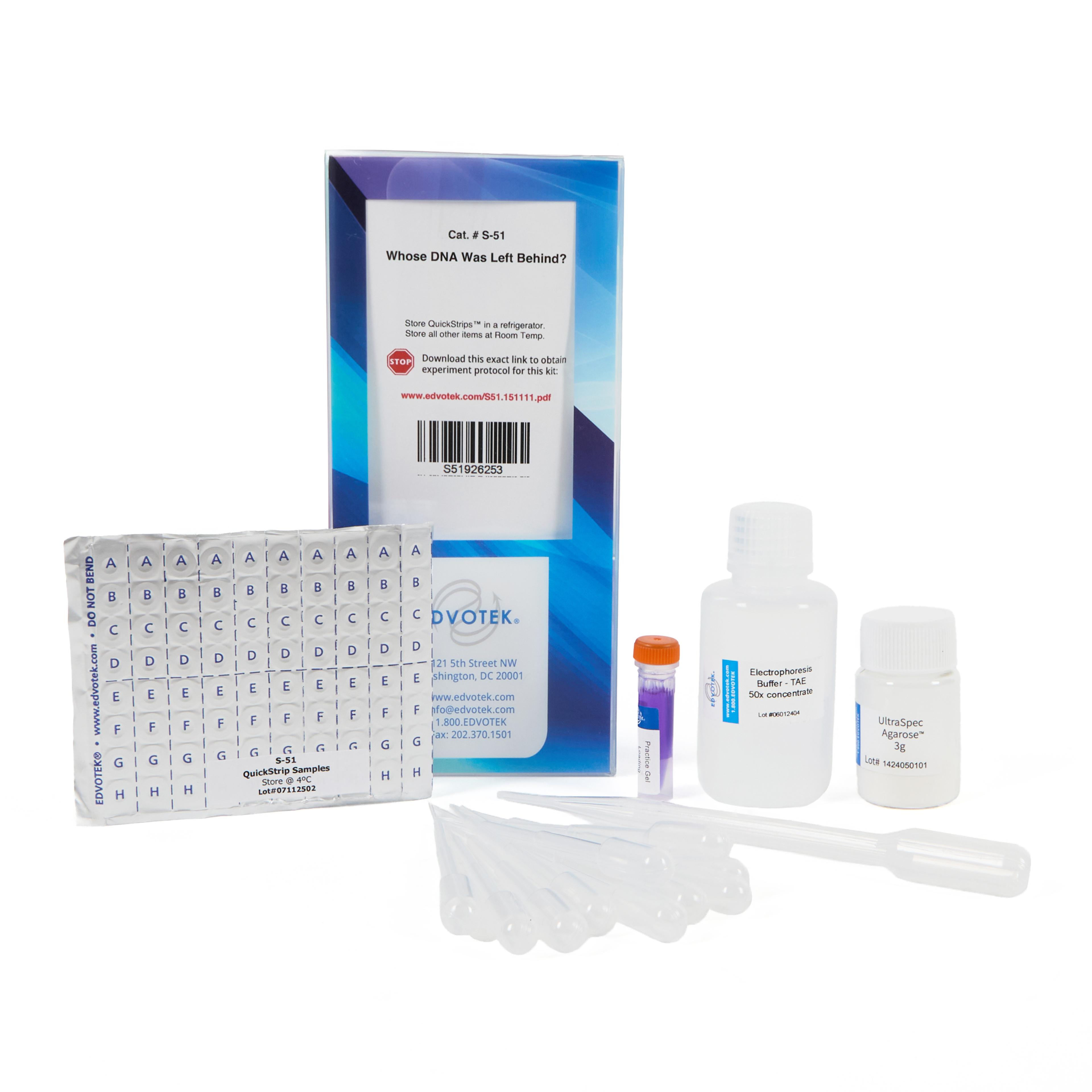 EDVOTEK Whose DNA was Left Behind Kit