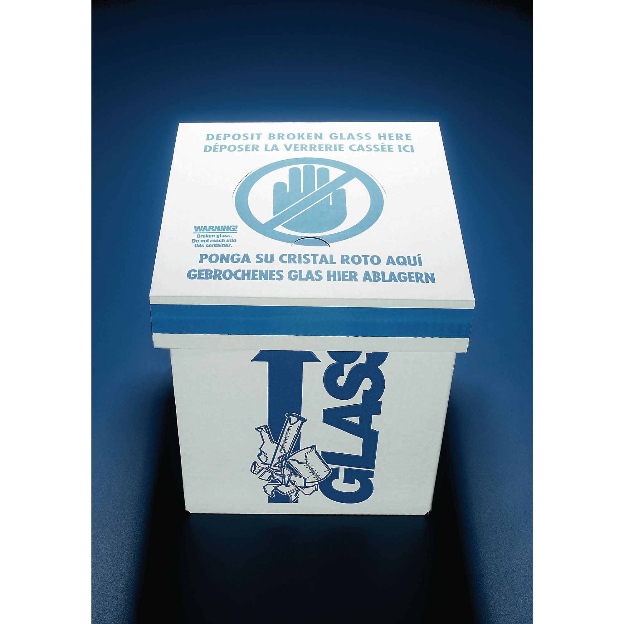 Azlon Glass Disposal Cardboard Bench Bin