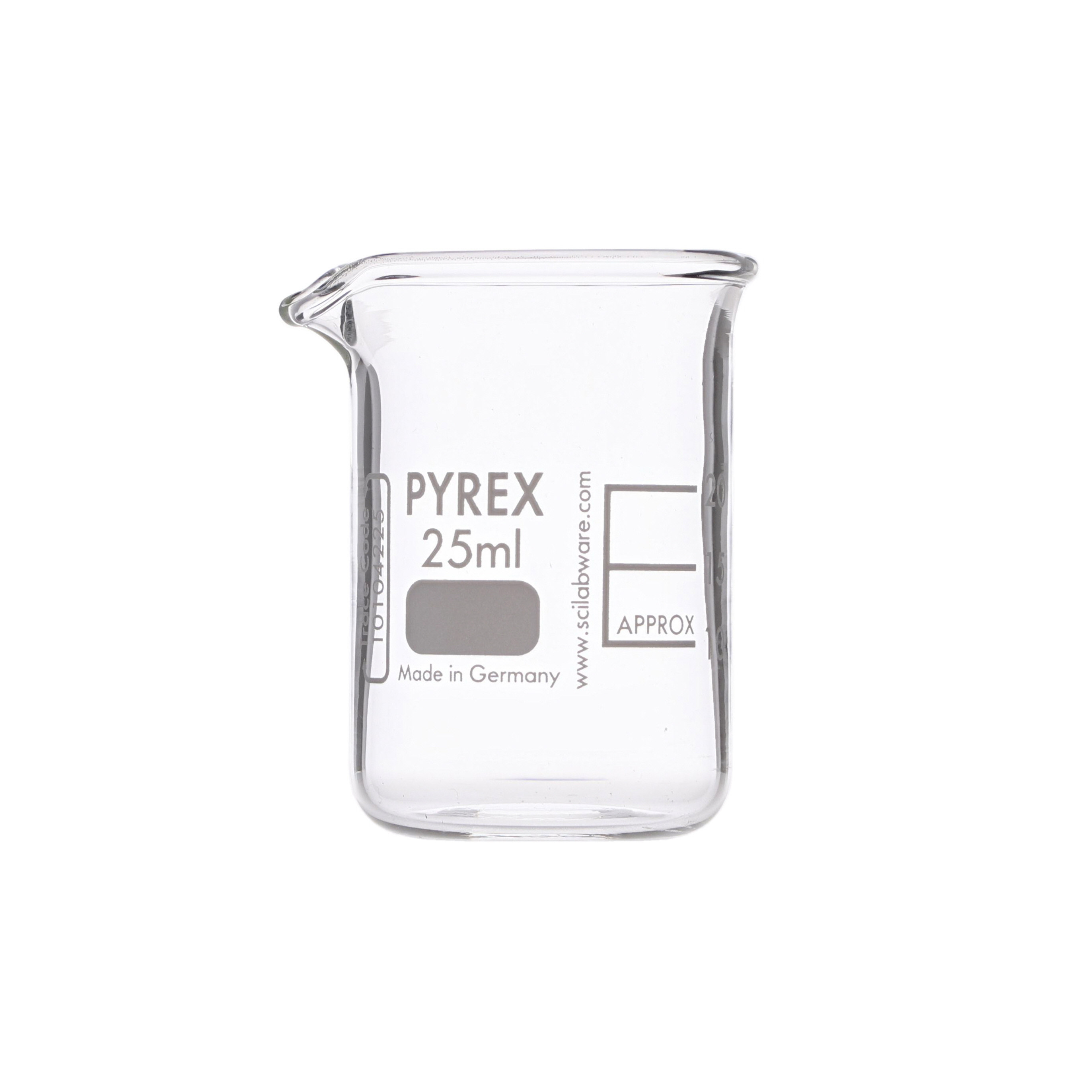 Pyrex Squat Form Glass Beaker 25ml P10