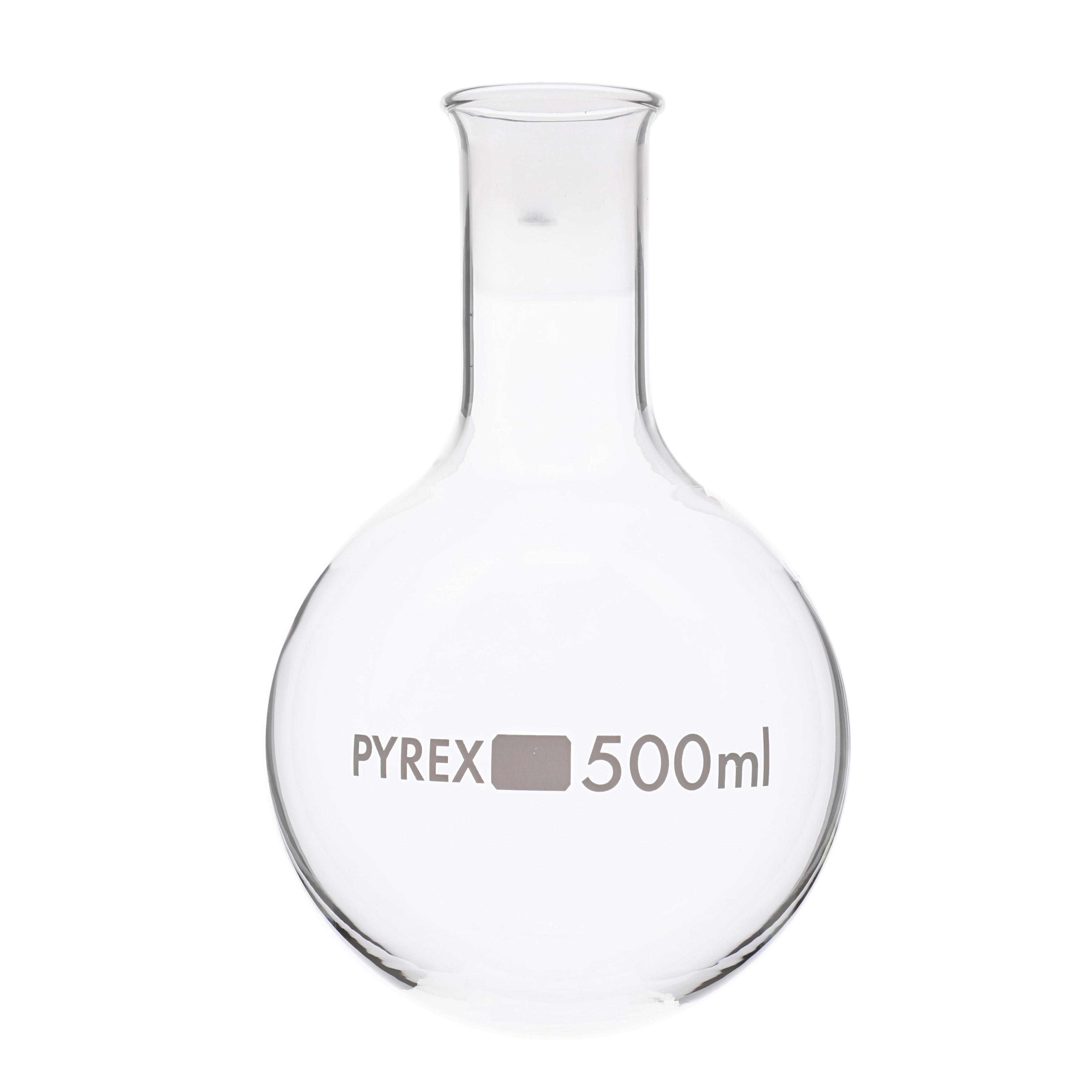 Pyrex Glass Round Bottom - Narrow Neck Flask - 500ml