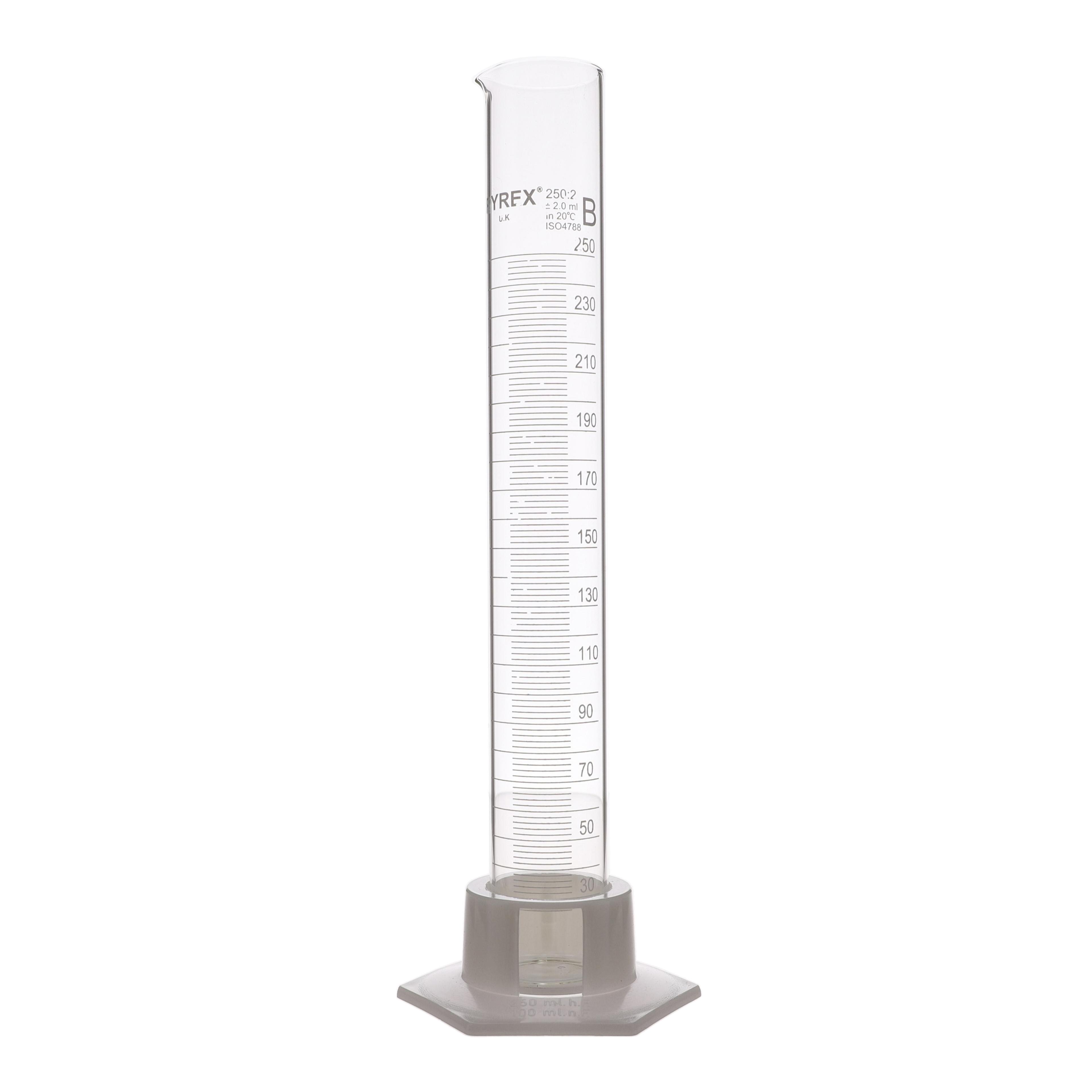 Pyrex Glass Measuring Cylinder - 250ml - Pack of 2