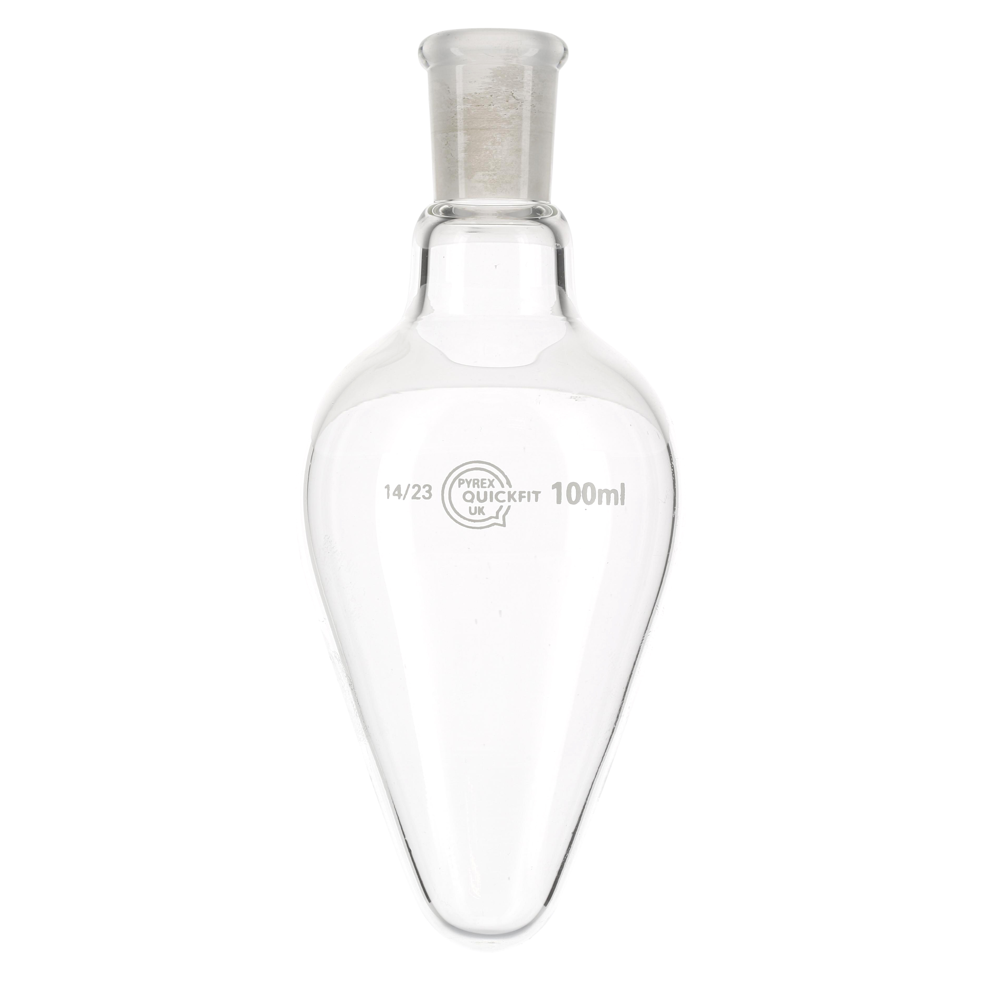 Quickfit Pear Shaped Flask - 100ml 14-23