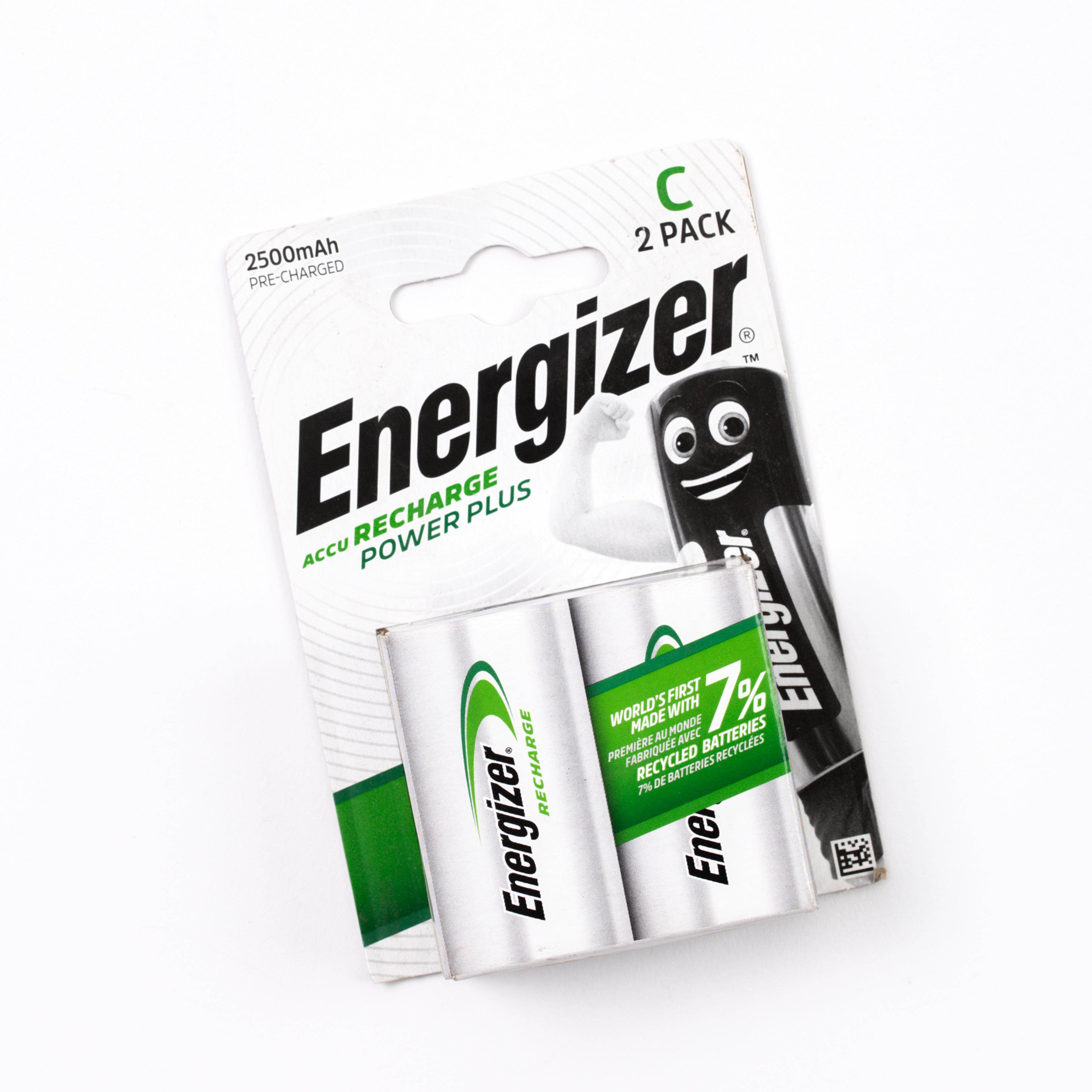 Energizer Rechargeable Nickel Metal Hydride Battery - C, HR14 - Pack of 2