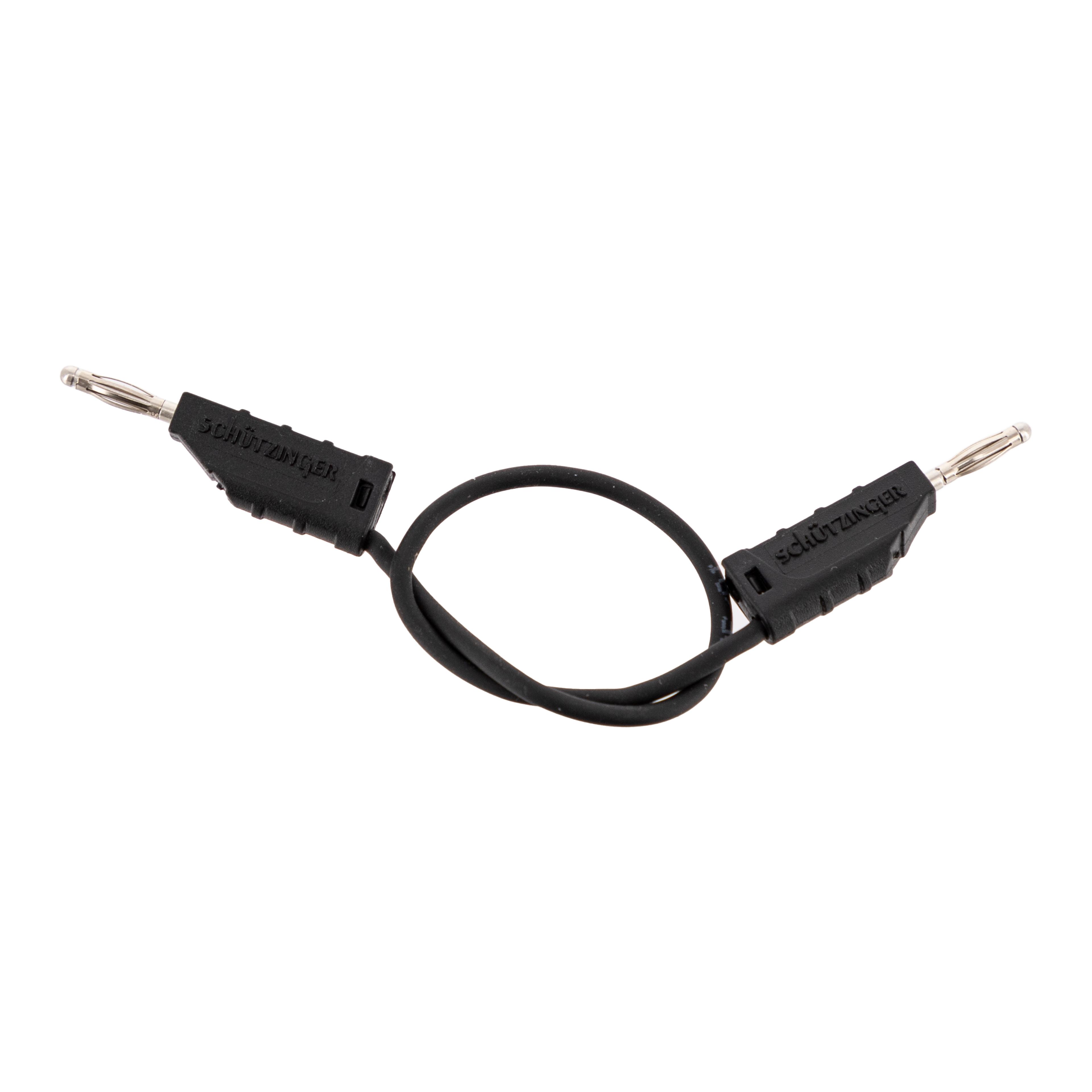 2mm Stackable Plug Lead: Black, 150mm