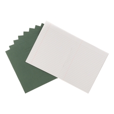 9x7" Exercise Book 48 Page, 8mm Ruled With Margin, Dark Green - Pack of 100