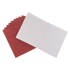 Classmates 9x7" Exercise Book 120 Page, 8mm Ruled With Margin, Red - Pack of 50