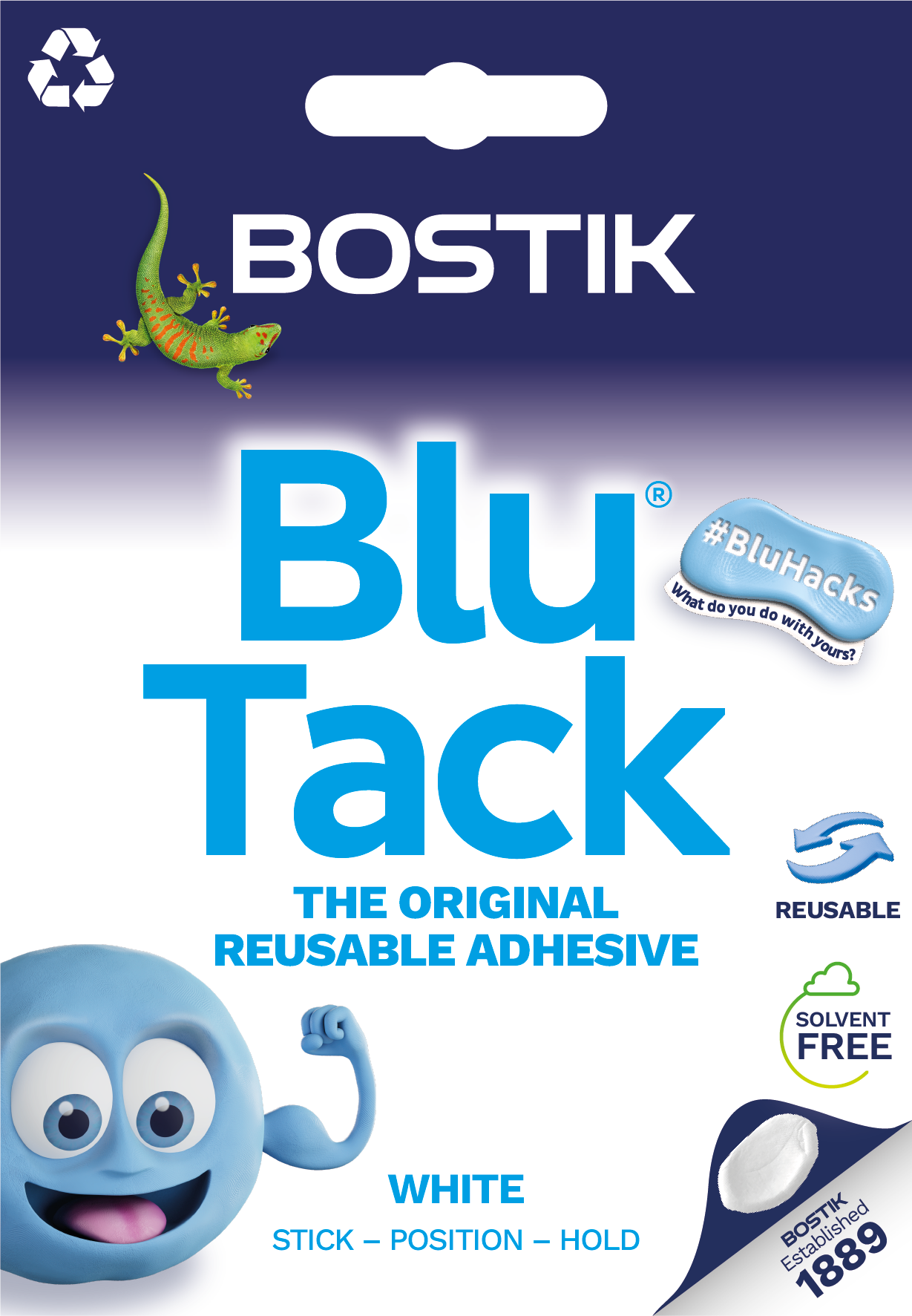 G103252 - Bostik Blu Tack White Tack White 60g - Pack Of 12 | GLS ...