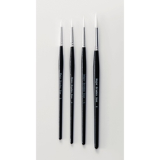 White Synthetic Sable Brushes - Round - Assorted Sizes - Pack of 20