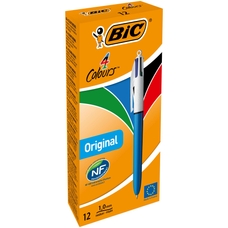 BIC 4 Colour Ballpoint Pen - Assorted - Pack of 12