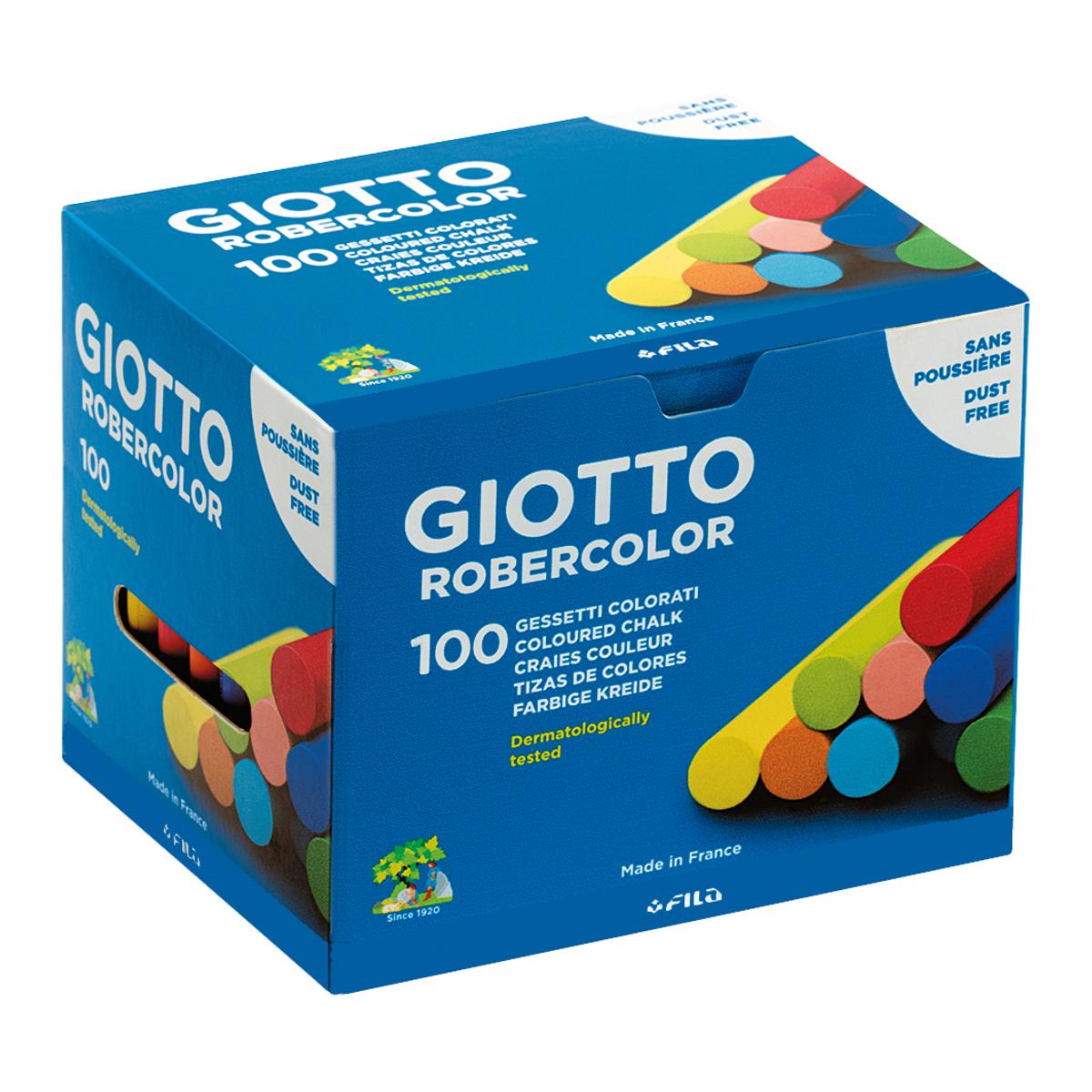 GIOTTO Robercolor Chalks - Assorted - Pack of 100 | HC155057 | Findel Dryad