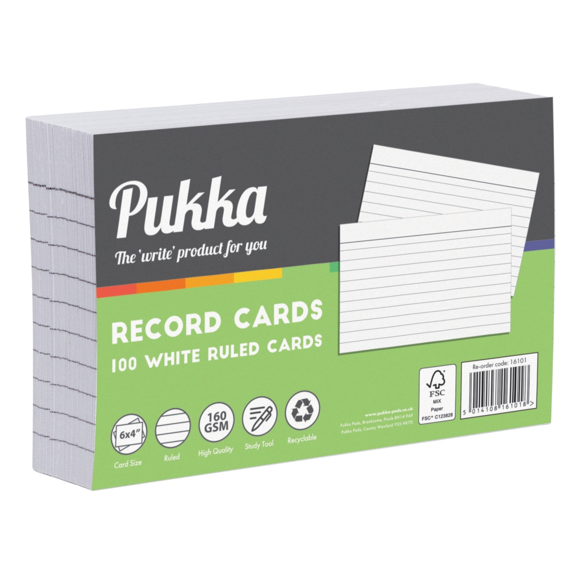 Rec Card Image CONCORD Record Card - White - 152x102mm - Pack of 100 | HC162896 ...