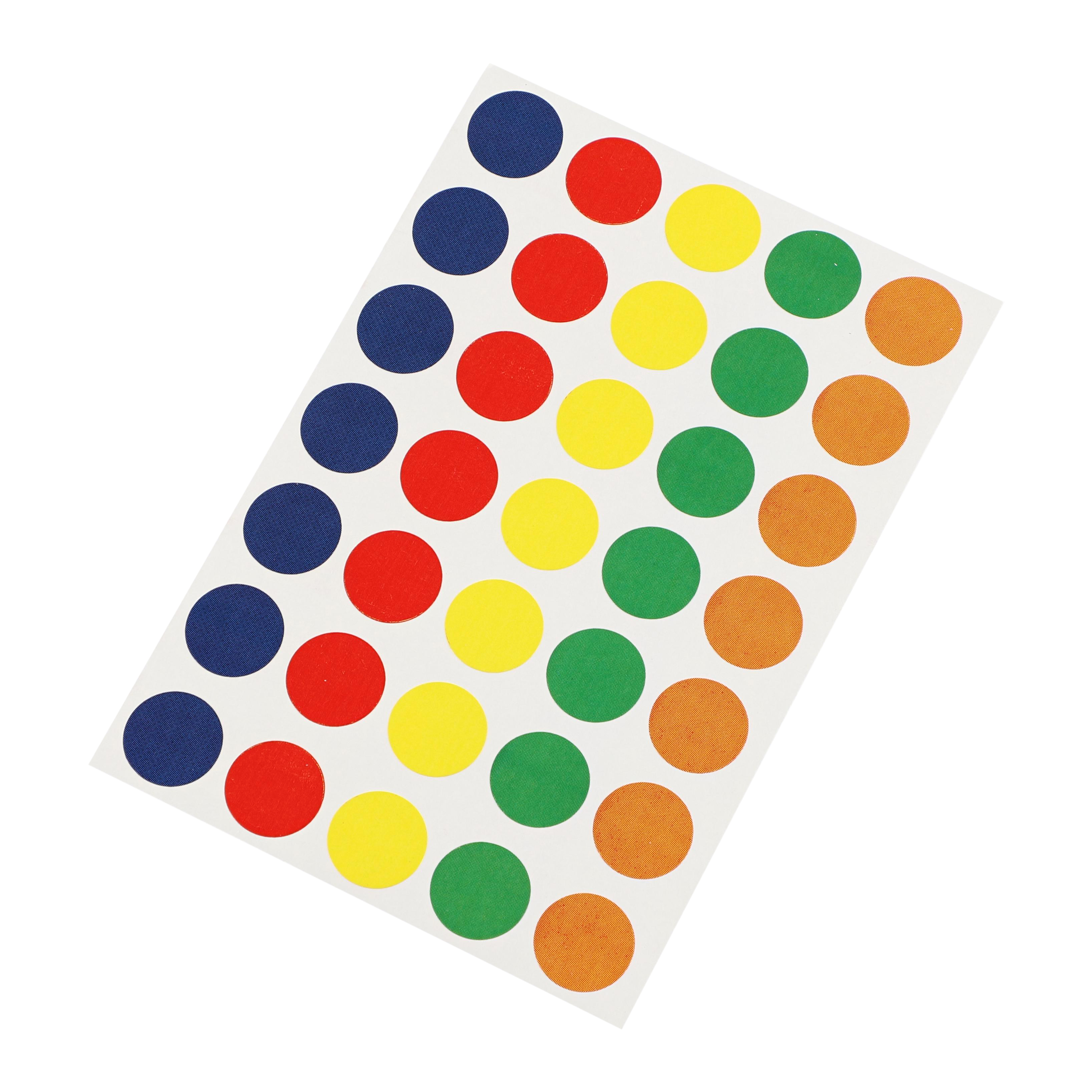 Coloured Circle Stickers 13mm P140