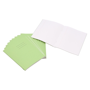 Hc0180 8x6 5 Exercise Book 48 Page 8mm Ruled With Margin Light Green Pack Of 100 Findel International