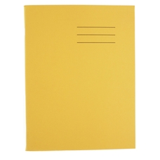 8x6.5" Exercise Book 48 Page, 8mm Ruled With Margin, Yellow - Pack of 100