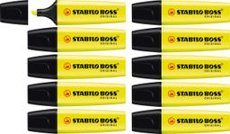 STABILO BOSS ORIGINAL Highlighters - Yellow - Pack of 10