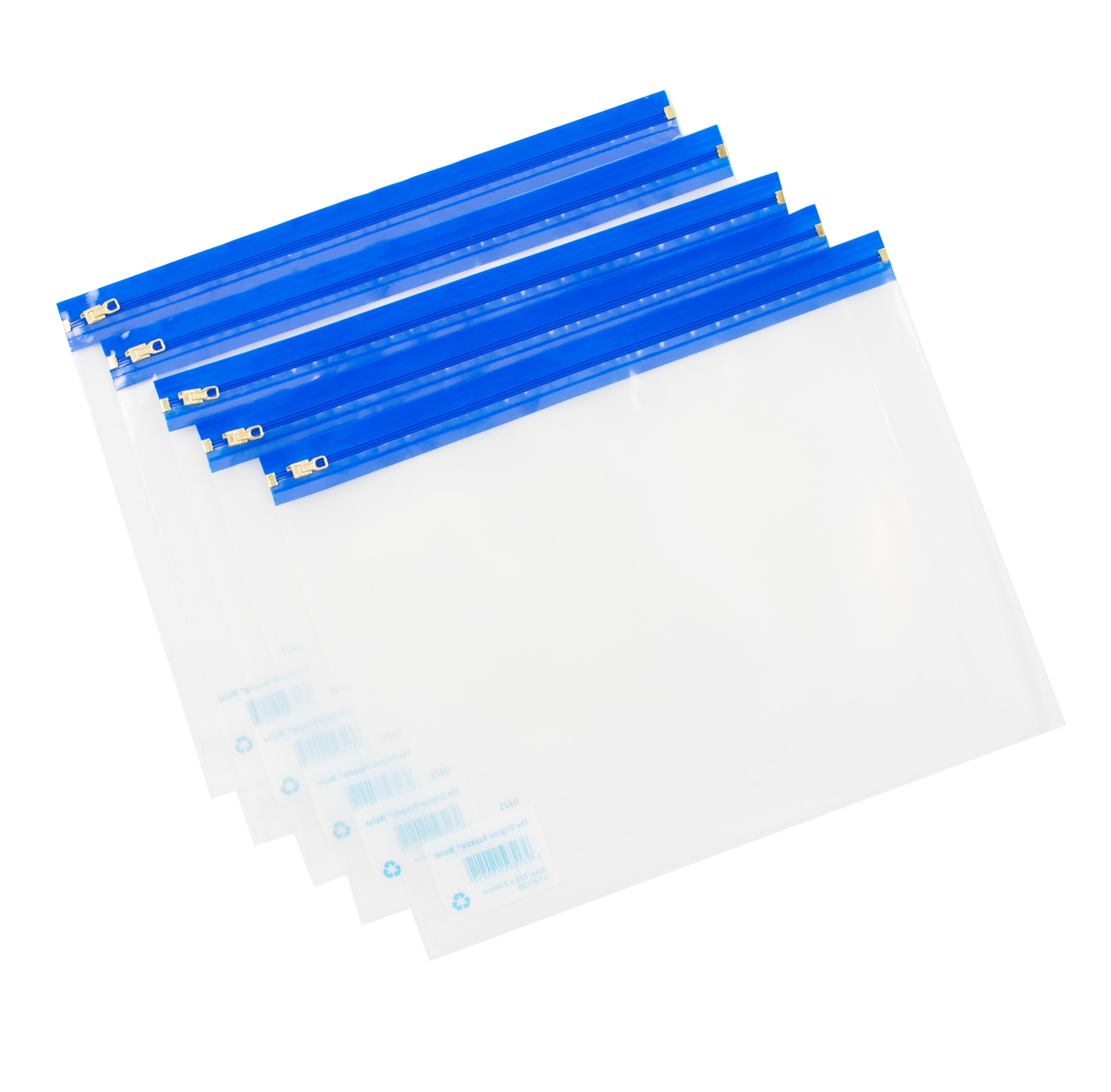 Zip Wallet - A4 - Blue - Pack of 25