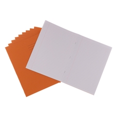 A4 Exercise Book 80 Page, 8mm Ruled With Margin, Orange - Pack of 50