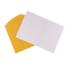 A4 Exercise Book 80 Page, 8mm Ruled With Margin, Yellow - Pack of 50