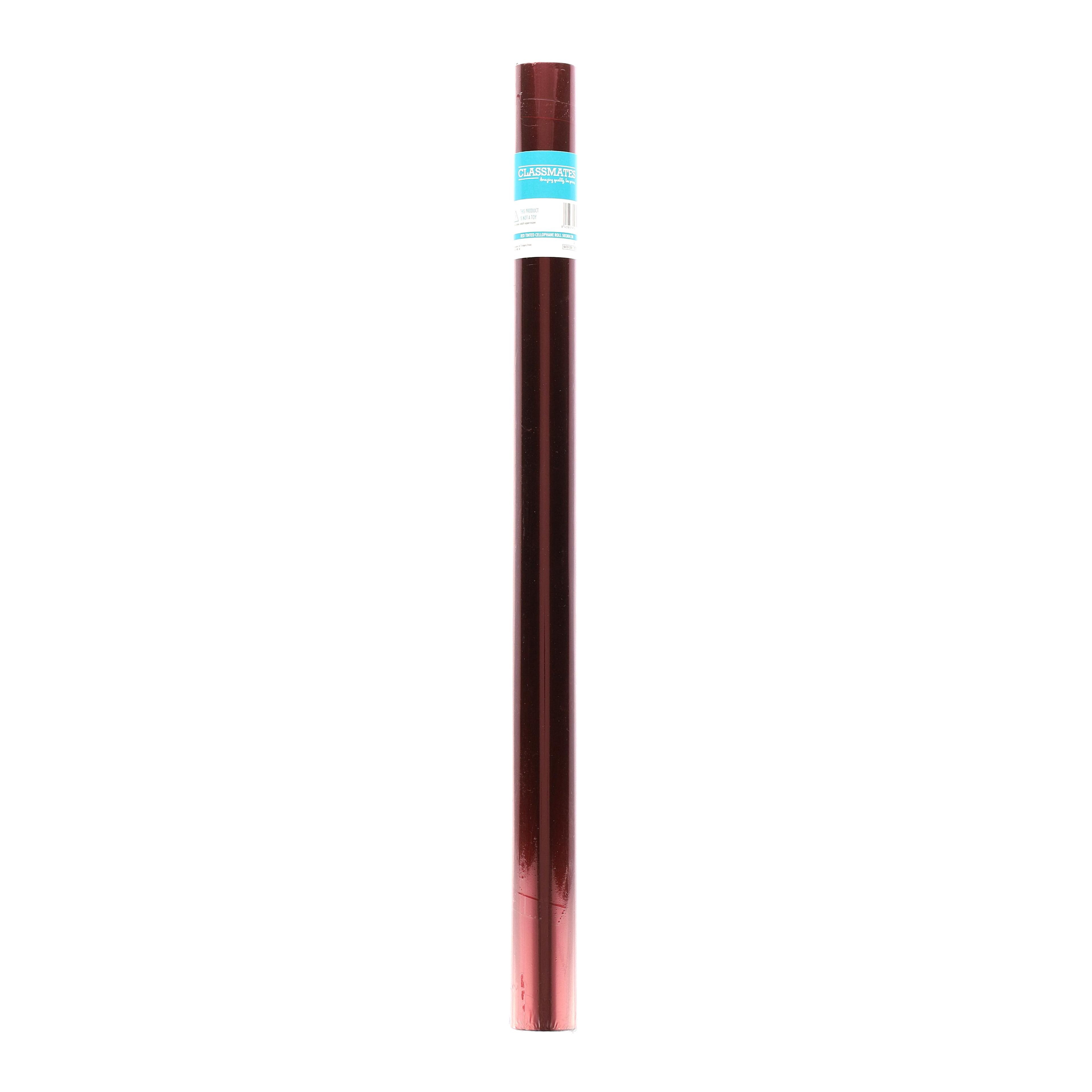 Classmates Cellophane Roll - Red - 508mm x 4.5m 