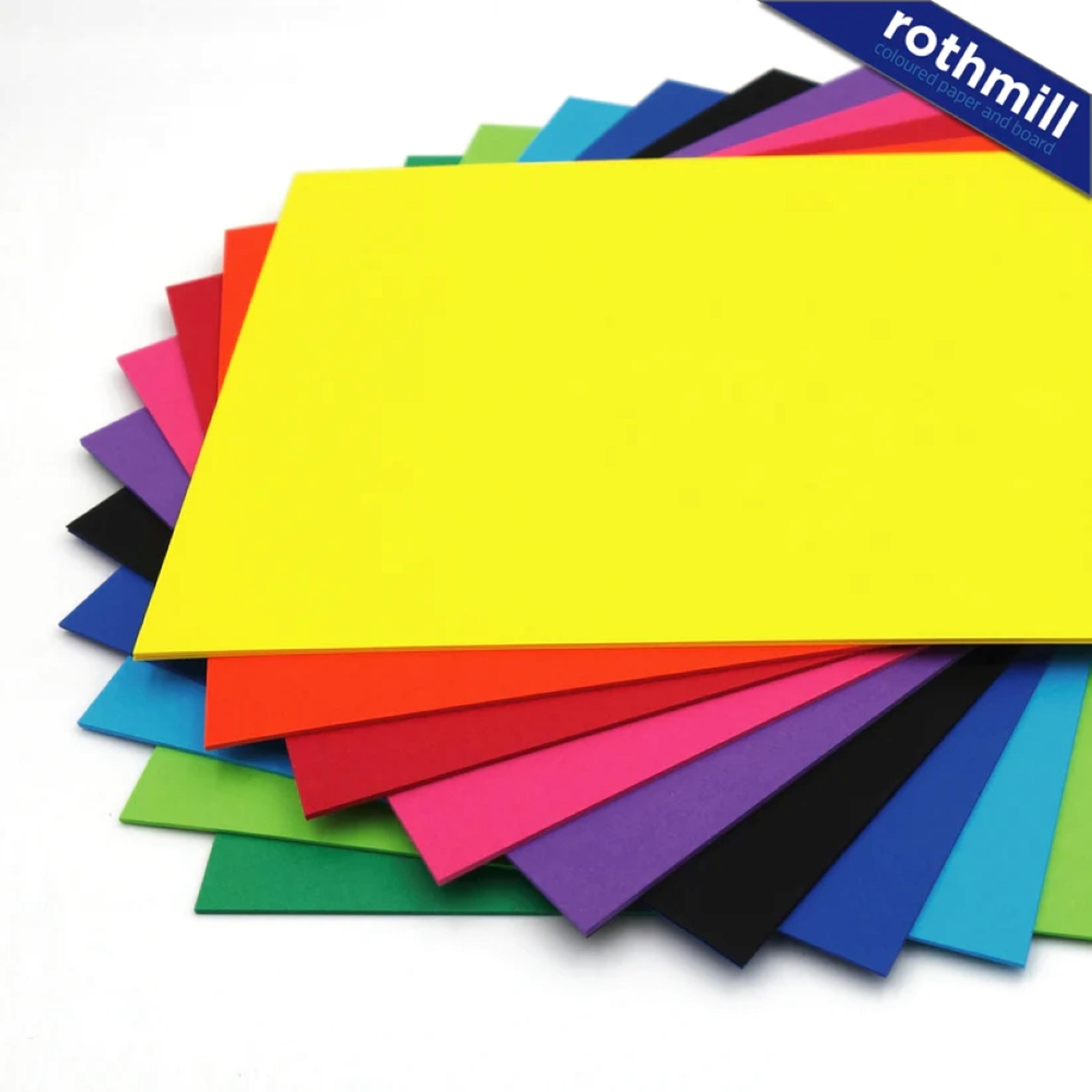 Rothmill Coloured Card (280 Micron) - SRA2 - Assorted - Pack of 100